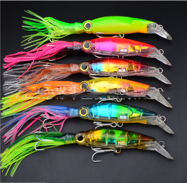 Plastic Squid Fishing Lure With Bait Tackle
