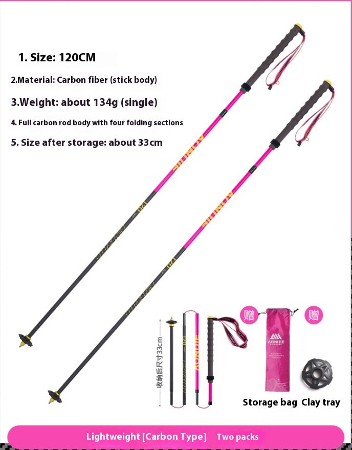 Folding Carbon Fiber Trekking Pole Off Road Cane