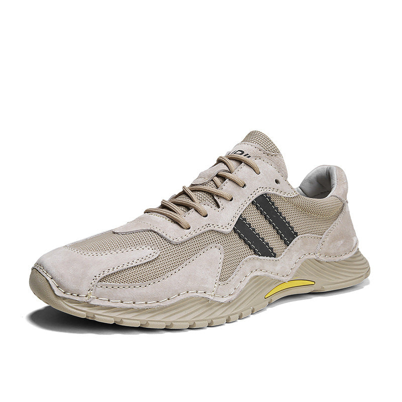 New Men’s Low-Top Lace-Up Hiking Boots Platform Shoes