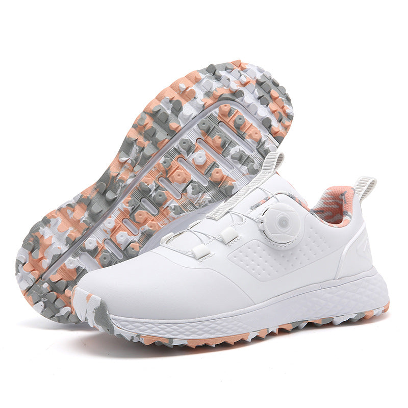 Couple Waterproof Golf Shoes With Spiked Track Sole