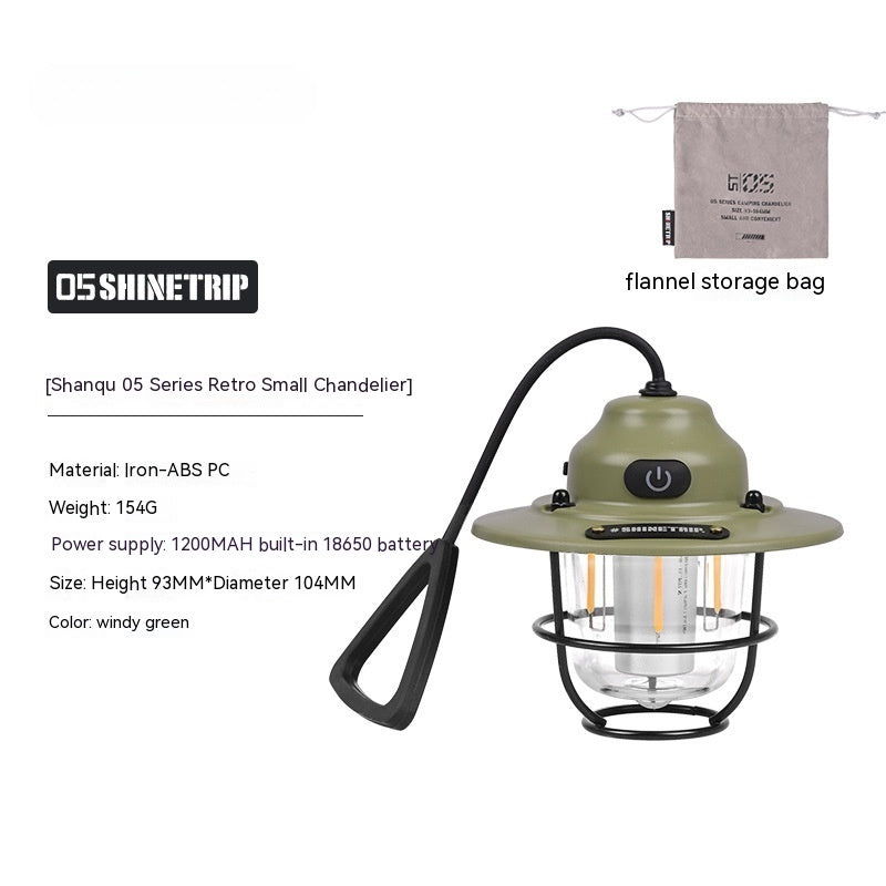 Shanqu Pine Cone Outdoor Camping Lantern Chandelier