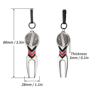 Golf Divot Tool With Ball Marker Accessories