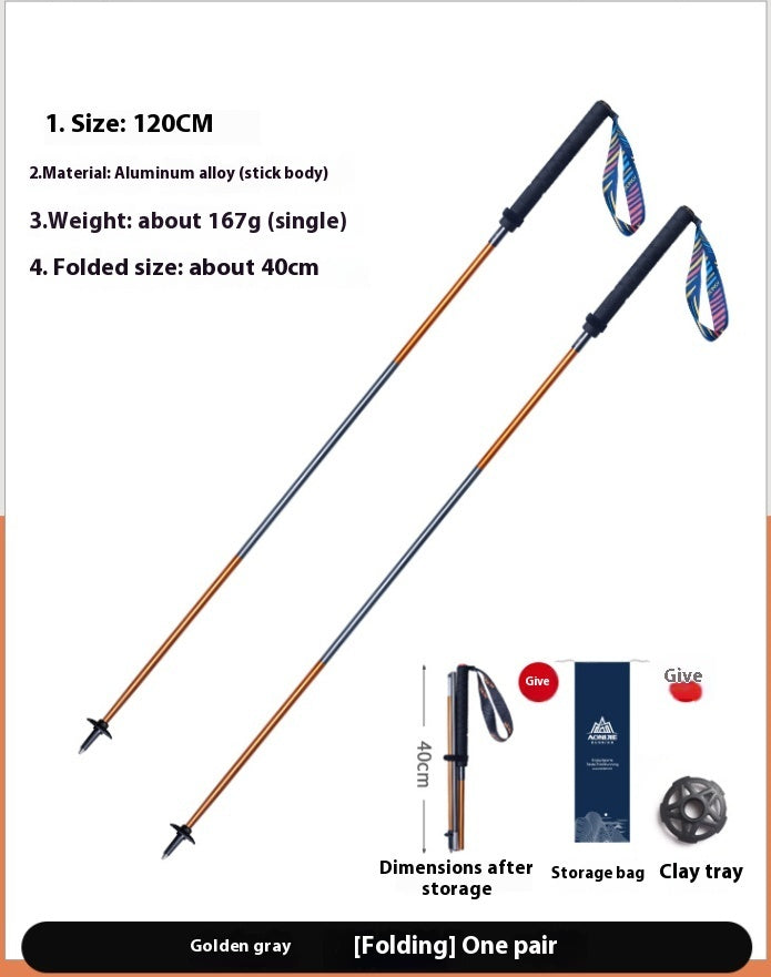 Folding Carbon Fiber Trekking Pole Off Road Cane