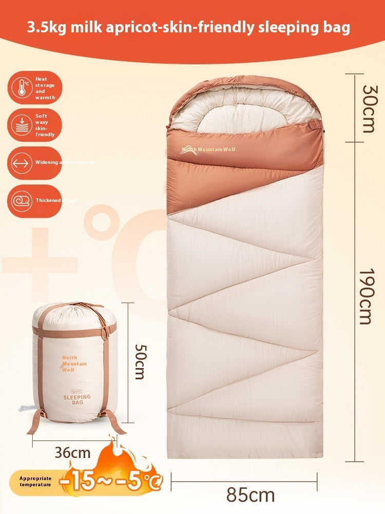 Thickened Warm Cold Protection Camping Sleeping Bag