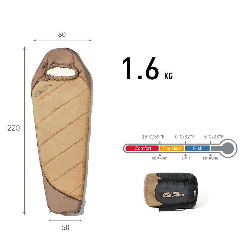 Winter Thickened Mummy Sleeping Bag For Camping