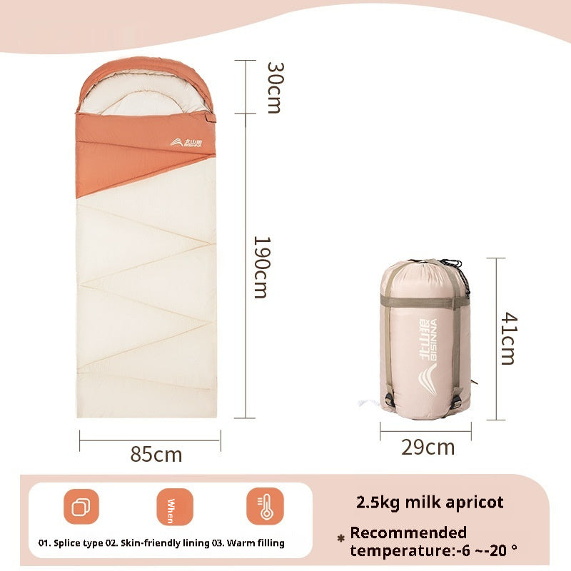 Thickened Warm Cold Protection Camping Sleeping Bag