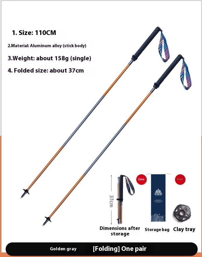 Folding Carbon Fiber Trekking Pole Off Road Cane