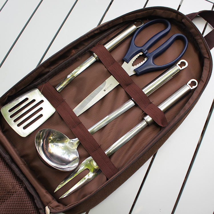 Outdoor BBQ Cookware Chopping Board And Knife Set