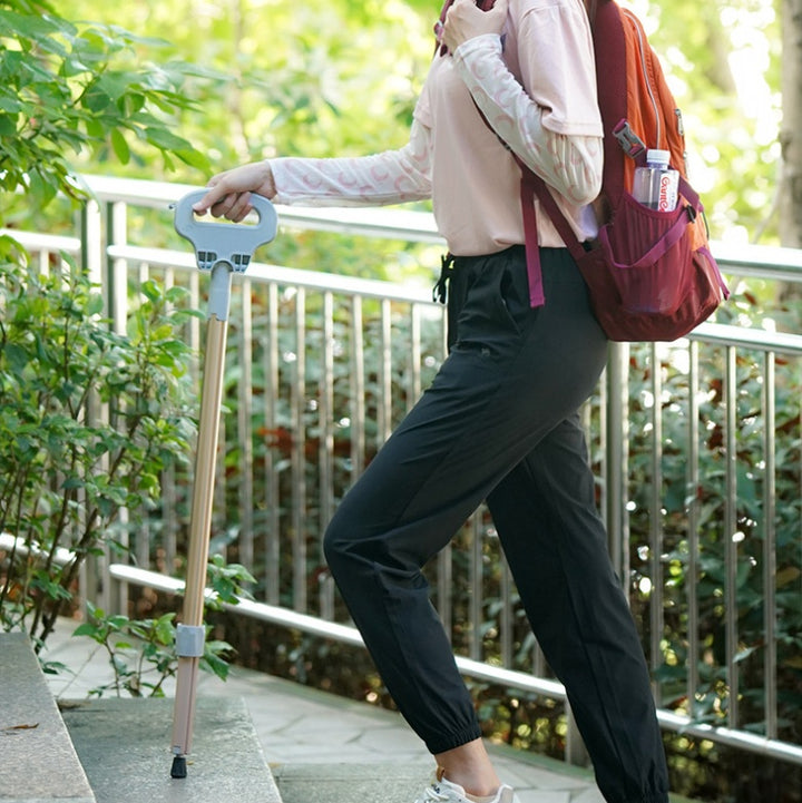Multifunctional Aluminum Alloy Folding Trekking Pole Crutches