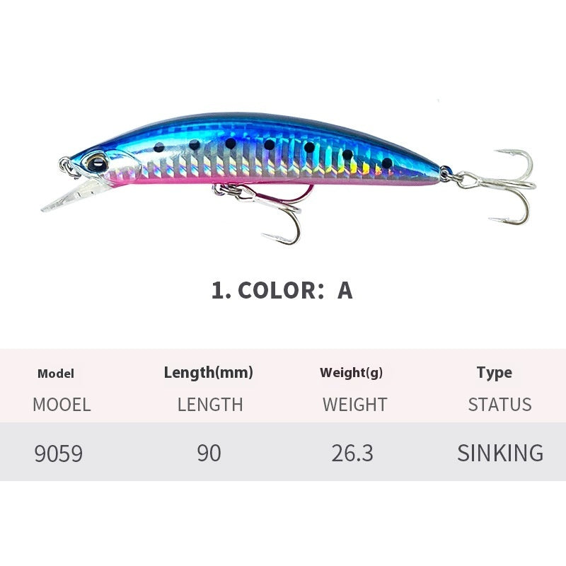 Submerged Sea Fishing Lure For Casting And Tossing