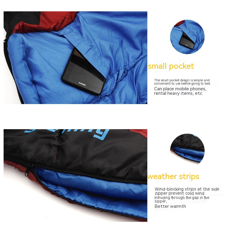 Autumn Winter Mummy Camping Sleeping Bag Outdoor