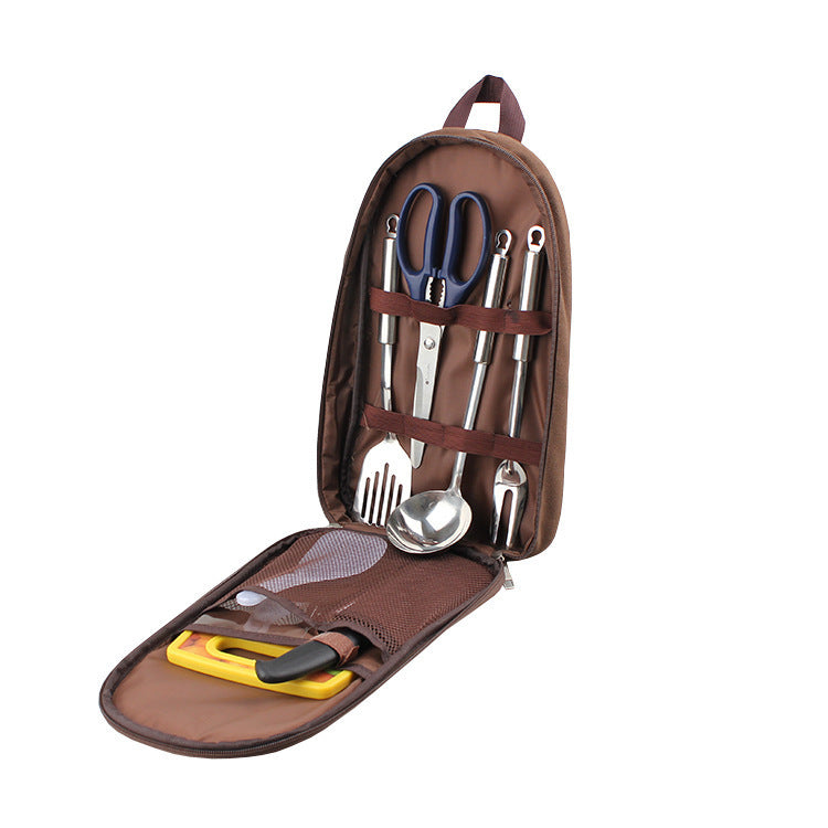 Outdoor BBQ Cookware Chopping Board And Knife Set