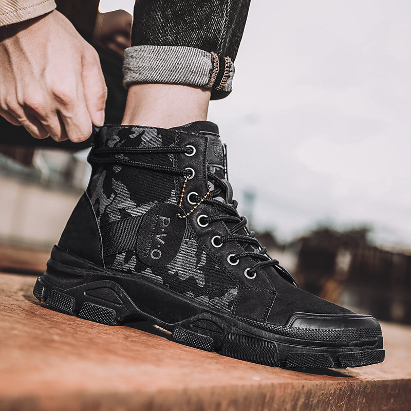 New Canvas High-Top Retro Hiking Boots