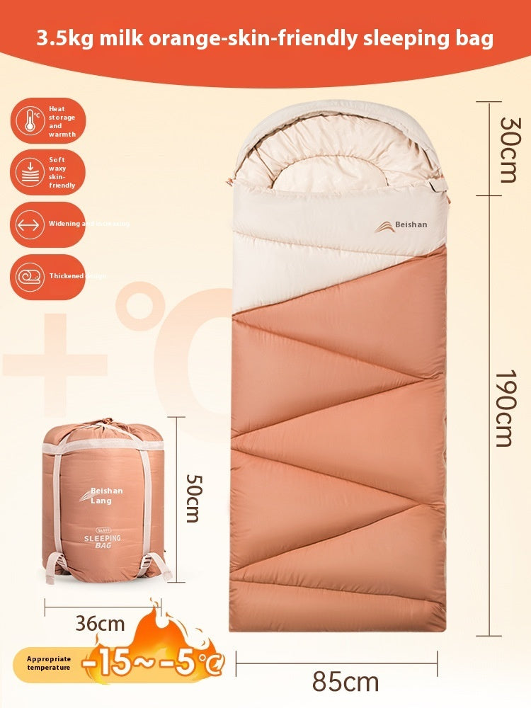 Thickened Warm Cold Protection Camping Sleeping Bag
