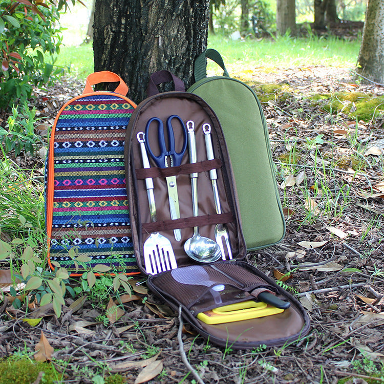 Outdoor BBQ Cookware Chopping Board And Knife Set