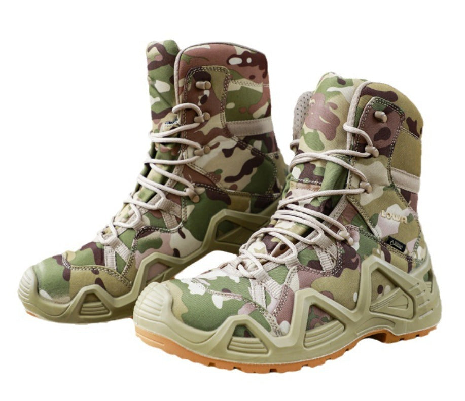 Mid-High Top Military Combat Hiking Boots