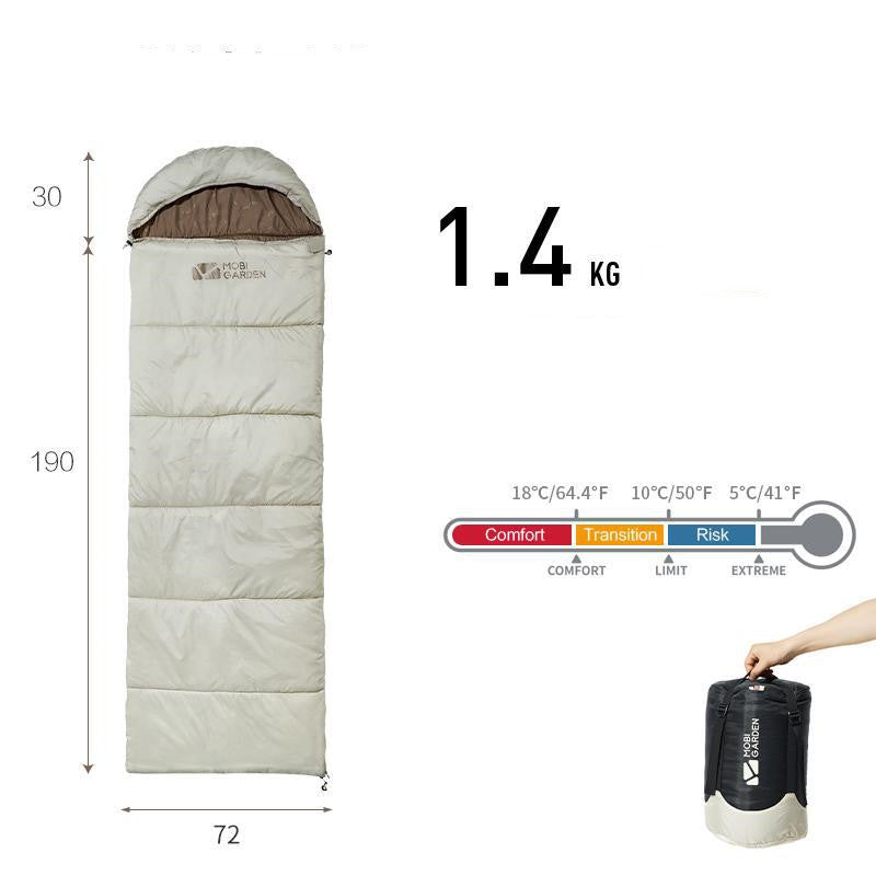 Winter Thickened Mummy Sleeping Bag For Camping