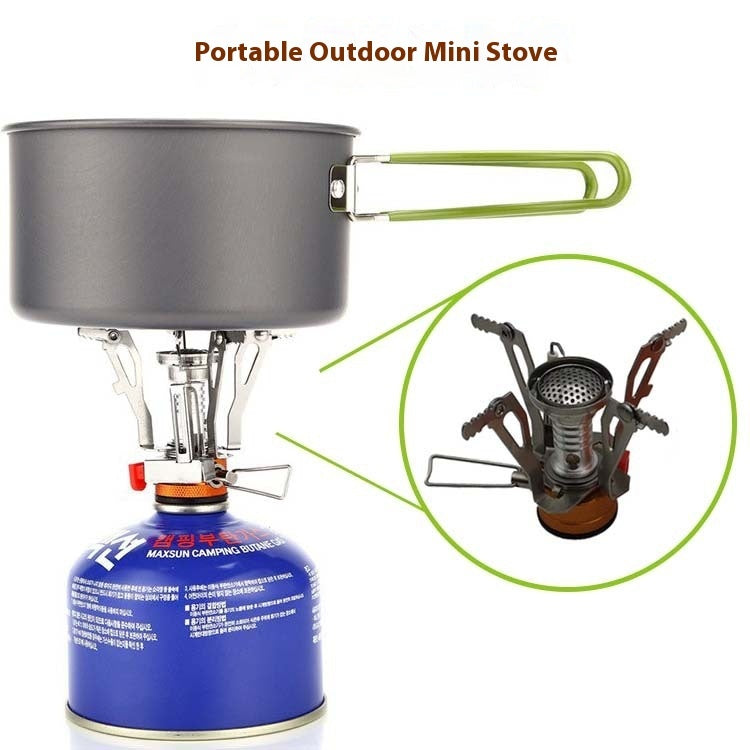 Integrated Outdoor Camping Cooking Stove And Cookware Set