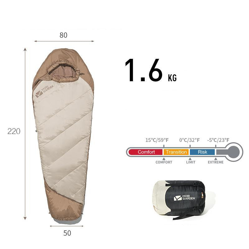 Winter Thickened Mummy Sleeping Bag For Camping