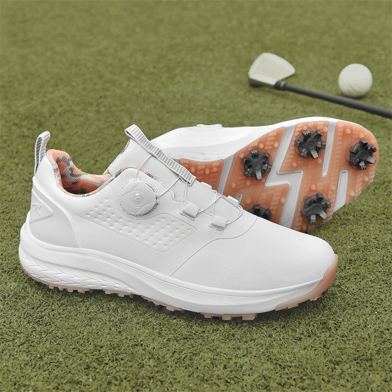 Couple Waterproof Golf Shoes With Spiked Track Sole