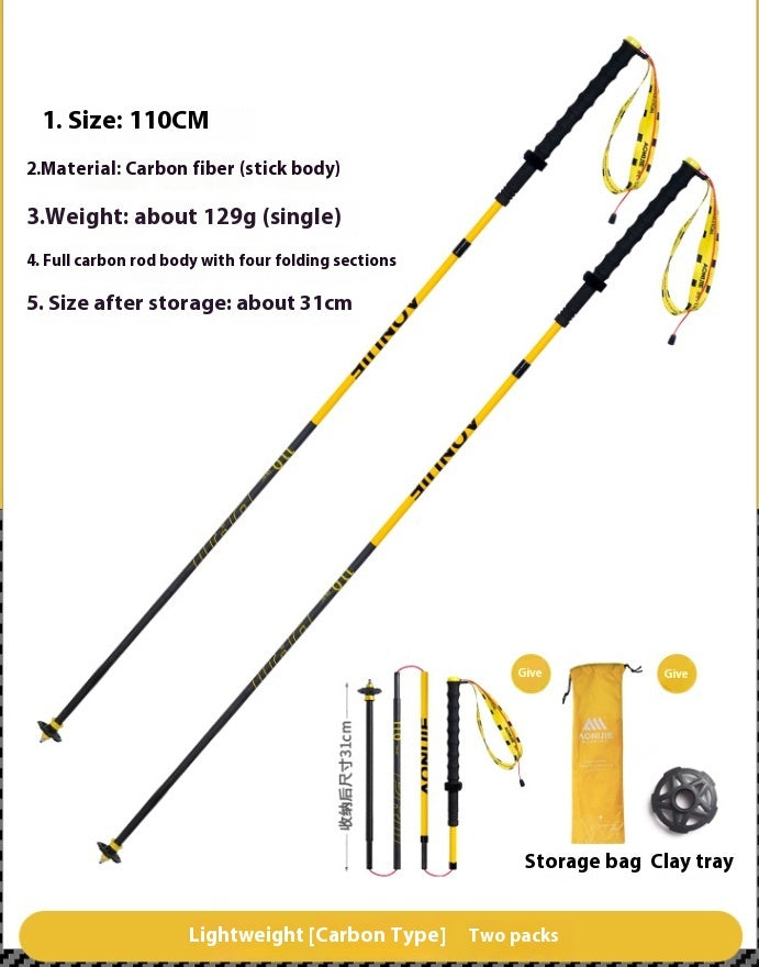 Folding Carbon Fiber Trekking Pole Off Road Cane