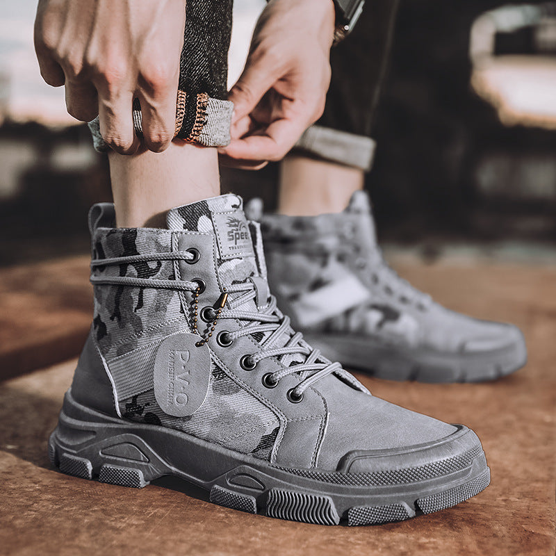 New Canvas High-Top Retro Hiking Boots