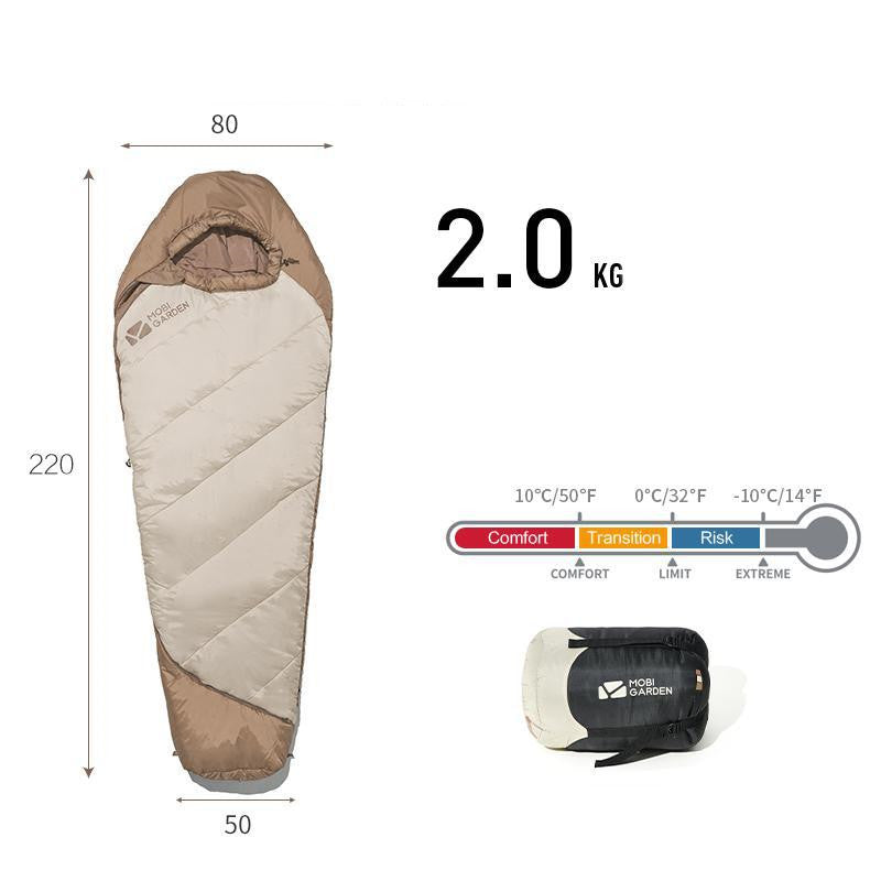Winter Thickened Mummy Sleeping Bag For Camping